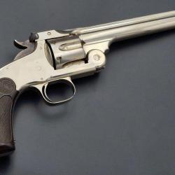 REVOLVER SMITH & WESSON NEW MODEL N&deg;3 TARGET Calibre 32 - 44 SIMPLE ACTION N&deg; 75 - USA XIX&egrave; Tr&egrave;s bon
