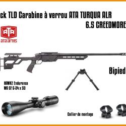 Pack TLD Carabine &agrave; verrou ATA TURQUA ALR - ATA 6.5 CREEDMORE + HAWKE Endurance WA SF 6-24 x 50 Mont