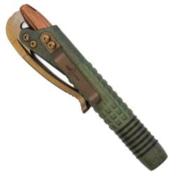 Siphon II ANTIQUE GREEN FRAG PATTERN Titanium- Microtech