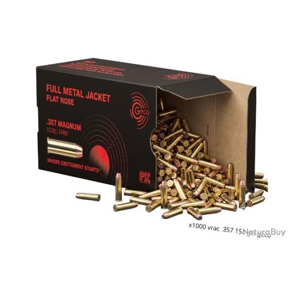 Munitions 357 geco 158 grs x1000 Vrac