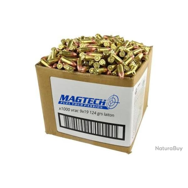 Munitions 9x19 Magtech 124gr FMJ x1000 Vrac / La Mousqueterie