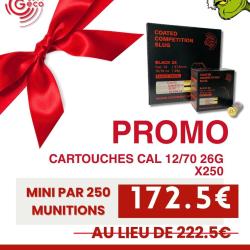 GECO Competition Slug Black 26 - Carton de 250 munitions NO&Euml;L Promo