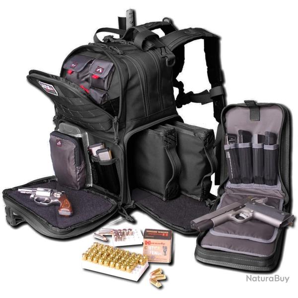 GPS SAC A DOS DE TIR POUR ARME DE POING NOIR 3 ARMES TACTICAL RANGE BACKPACK