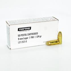 MUNITION NORMA 9X19 124GR X50