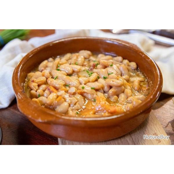 Haricots cuisin�s aux d�s de jambon