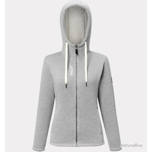 Veste Polaire Randonn�e Femme Millet "CHAMONIX KNITWARM HOODIE W" XS Gris
