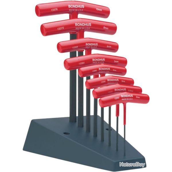 BONDHUS - Cl�s Allen M�triques 2mm-10mm avec support