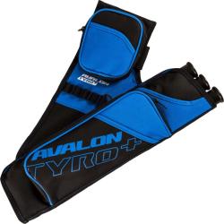 Carquois Avalon Tyro Plus &agrave; 3 tubes avec ceinture et 2 poches RH Bleu