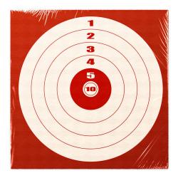 Cibles 14x14 cm rouge - lot de 100