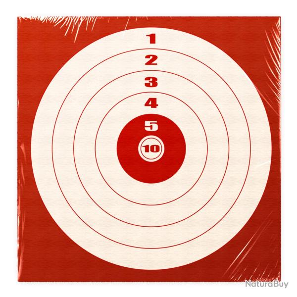 Cibles 14x14 cm rouge - lot de 100