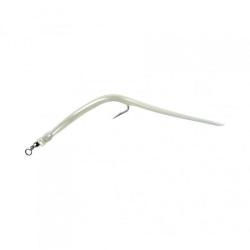Leurre souple Blister Anguillons 10CM, Blanc Nacre