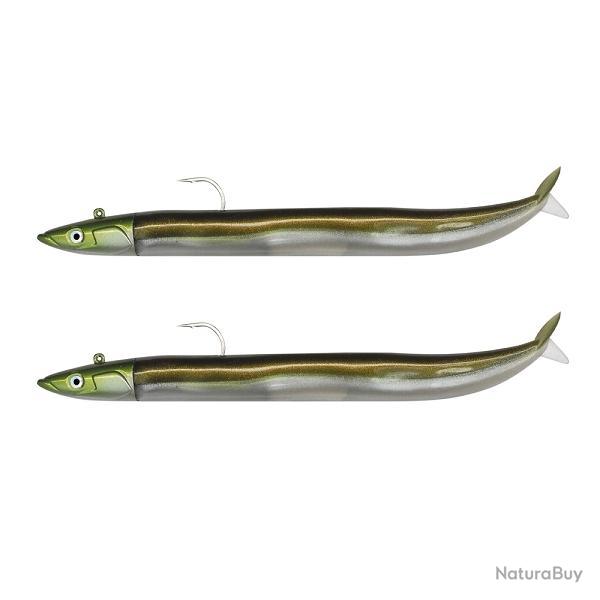 Leurre souple Double Combo Sand Eel Offshore 10CM-10GR, Khaki