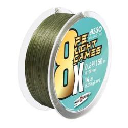 Tresse Light Games 8xpe Green 150m 150M - 0.165MM - 1.0