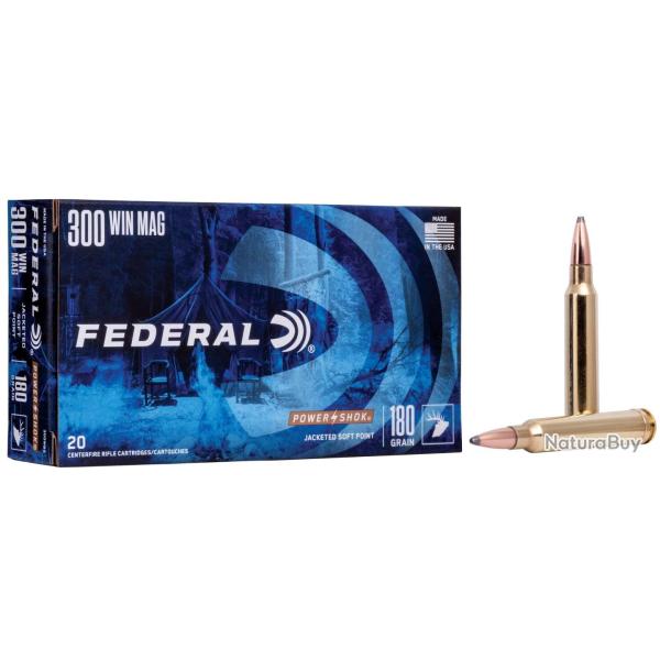 MUNITION FEDERAL 300WIN MAG 180GR SOFT POINT