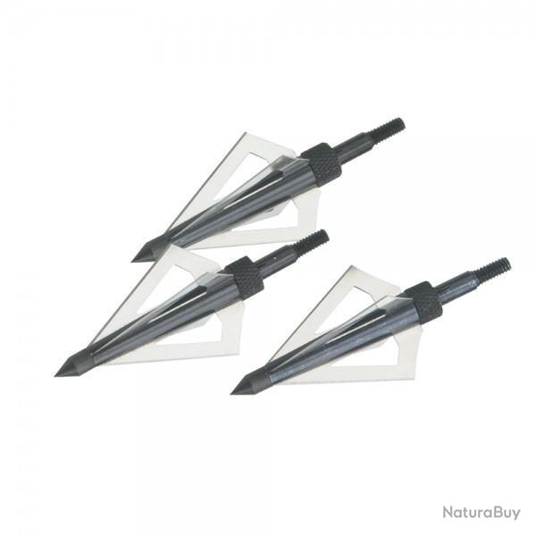 3 POINTES DE CHASSE 4 LAMES POUR FLECHE