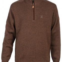 Pull Chasse Homme brod&eacute; col chemin&eacute;e Islande PERCUSSION-XL