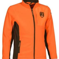 Blouson polaire enfant orange broderie PERCUSSION-6 ans