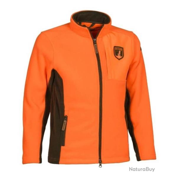 Blouson polaire enfant orange broderie PERCUSSION-8 ans