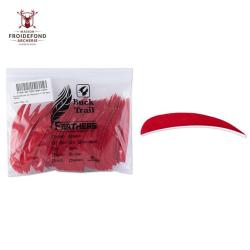 Plume Naturelle Parabolique 4" - Rouge / BuckTrail