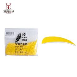 Plume Naturelle Parabolique Uni 3" - Jaune / Buck Trail
