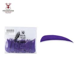 Plume Naturelle Parabolique Uni 3" - Violet / Buck Trail