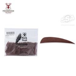 Plume Naturelle Parabolique Uni 3" - Marron / Buck Trail
