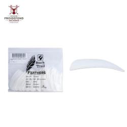 Plume Naturelle Parabolique Uni 3" - Blanc / Buck Trail