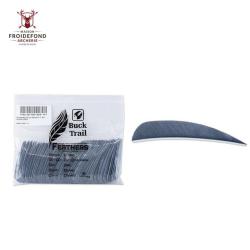 Plume Naturelle Parabolique Uni 3" - Argent / Buck Trail