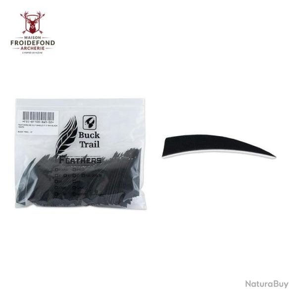 Plume Naturelle Shield 3" - Noir / BuckTrail