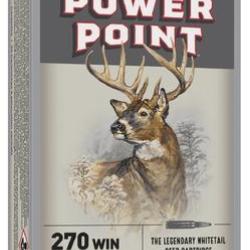 Cartouche Winchester power point cal 270 win 150gr 9.72g