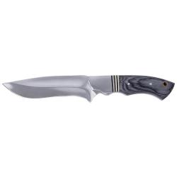 Couteau Ravik turku manche bois de pakka noir lame 11.5 cm &eacute;tui cuir