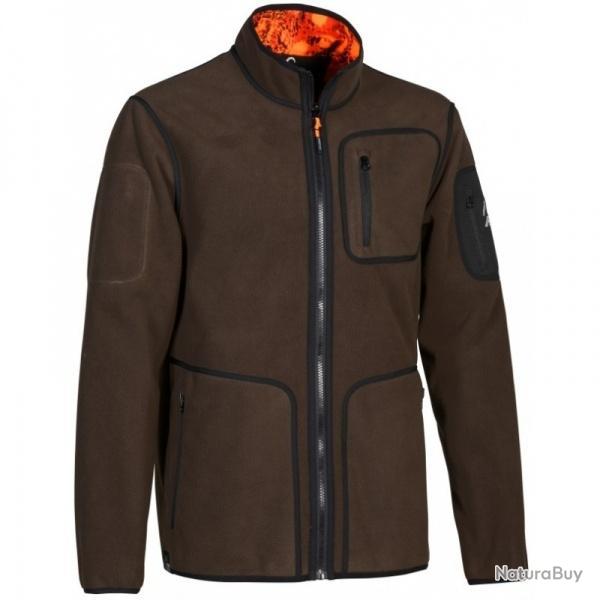 Veste polaire coupe vent reversible ProHunt viper blase et marron XXL