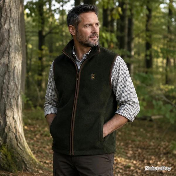 Gilet polaire Deerhunter Cumbria vert sans manches L