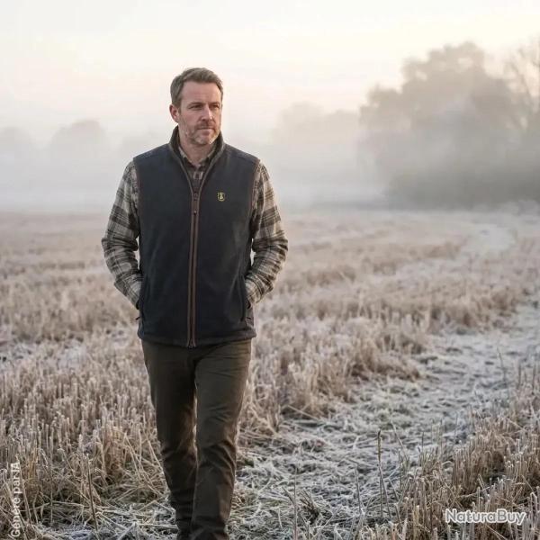 Gilet polaire Deerhunter Cumbria gris anthracite sans manches L