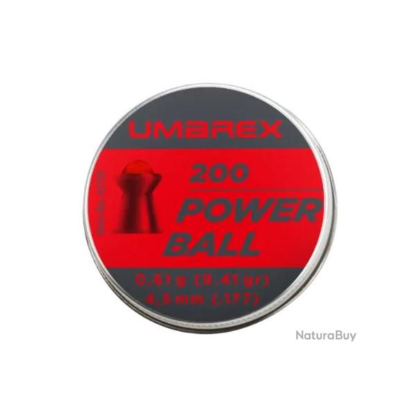 Plomb Powerball Umarex Tete ronde Cal.4.5mm 0.61G X200