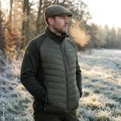 Veste matelass&eacute;e Deerhunter Moor verte &agrave; empi&egrave;cements tricot&eacute;s M