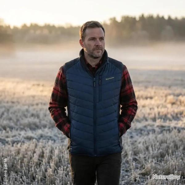Gilet matelass� Deerhunter Moor bleu marine en polyester XL