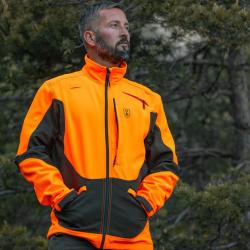 Veste softshell Deerhunter Rogaland orange et verte 3XL
