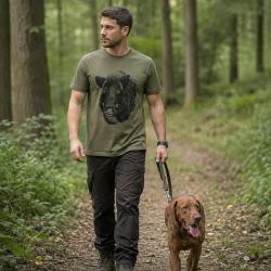 T-shirt Deerhunter Jaxon kaki sanglier coton 160 g/m&sup2; 3XL