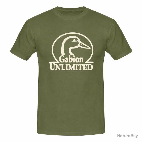 T-shirt Gabion Unlimited kaki unisexe 3XL