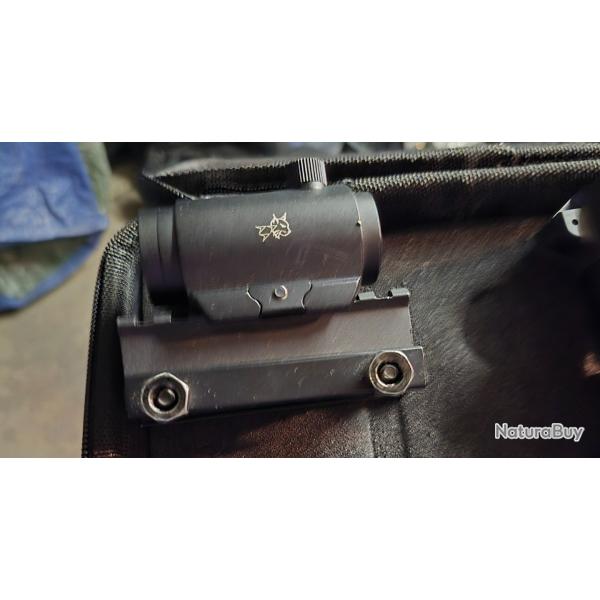 Red dot tubulaire airsoft avec rehausse