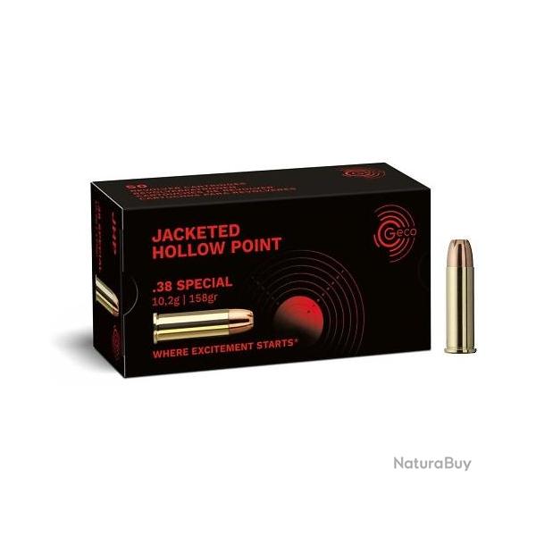 Munitions GECO 38 Special JHP 158gr x50