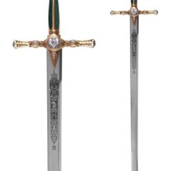 &Eacute;p&eacute;e Ma&ccedil;onnique Dor&eacute;e avec Gravures D&eacute;coratives - Marto Tol&egrave;de (R&eacute;f. MA775)