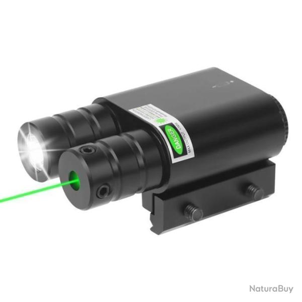 Promo !!! Lampe + stroboscope et point  laser vert  ( avec 2 piles )