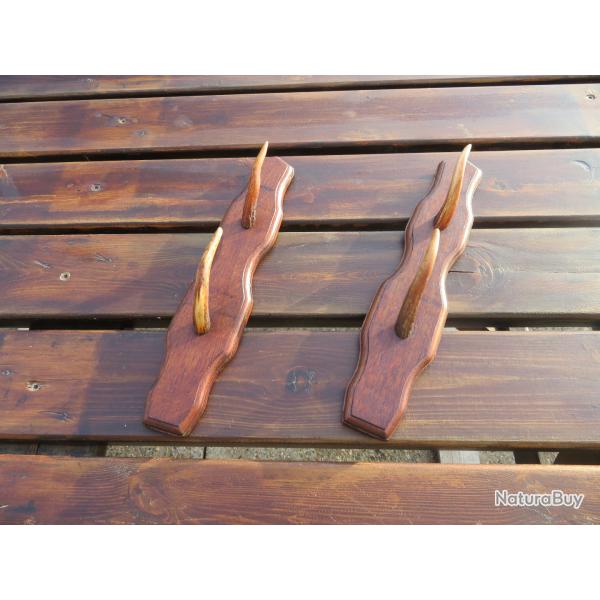 Ancien r�telier porte fusil en bois de cerf, (Manufrance) Saint-�tienne - FRANCE (Vers 1950-60)