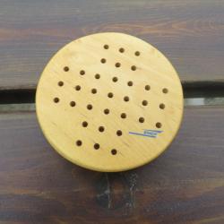 Jeu traditionnel Solitaire de voyage en bois naturel estampill&eacute; SNCF - FRANCE (XX&eacute;)