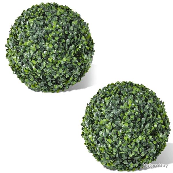 Boule de buis artificielle 2 pcs 35 cm