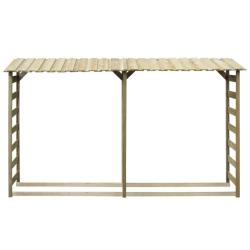 Abri de bois de chauffage 300 x 44 x 176 cm Pin&egrave;de impr&eacute;gn&eacute;e
