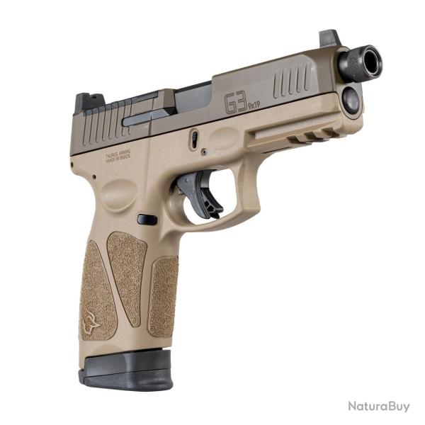 *Superbe promo ! Pistolet Taurus G3 Tactical FDE - 9MM - Filet� - 17 coups - TA00075