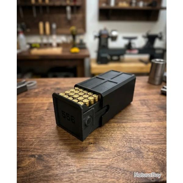Bo�te de stockage / transport de munitions cal 556/223 capacit� 50balles empilable